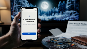 Person completes a credit freeze
