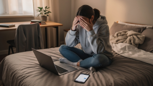 Woman ponders what to do if Email Has Been Hacked