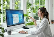 Windows Defender security shield on a Windows computer